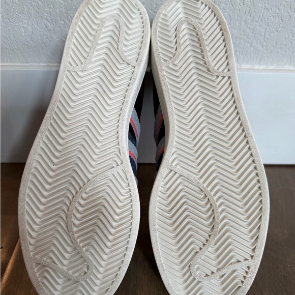 Adidas Women's Black and Blue Sneakers with Pink Accents - Picture 3 of 5